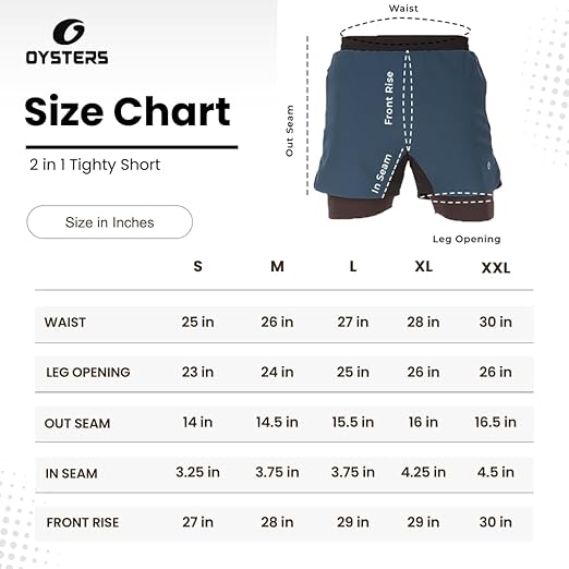 Oysters Men's 2 In 1 Running Quick Dry Shorts Gym Athletic Workout Shorts For Men With Phone Pockets - Image 4